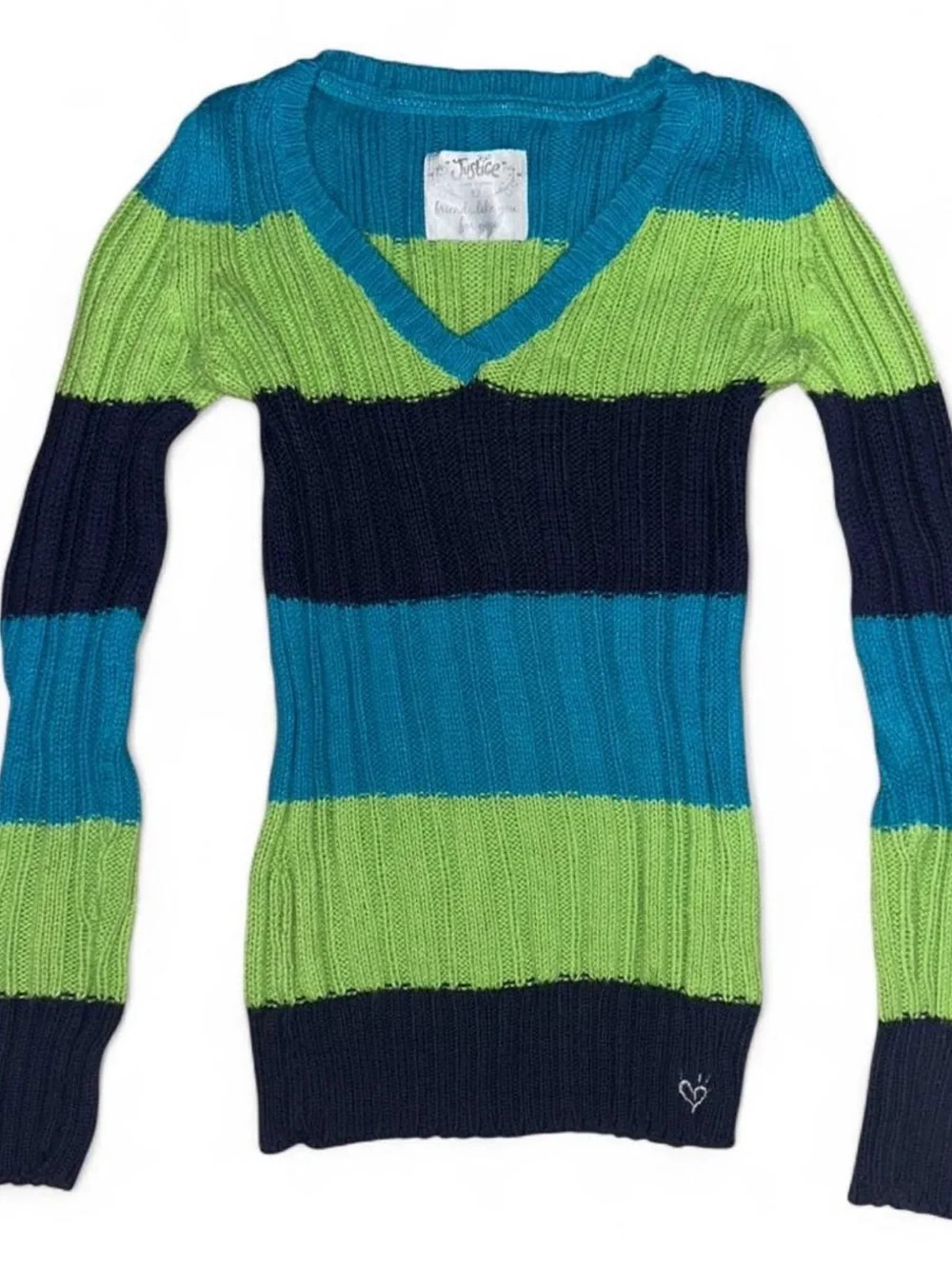 Colorful Striped Knit Sweater